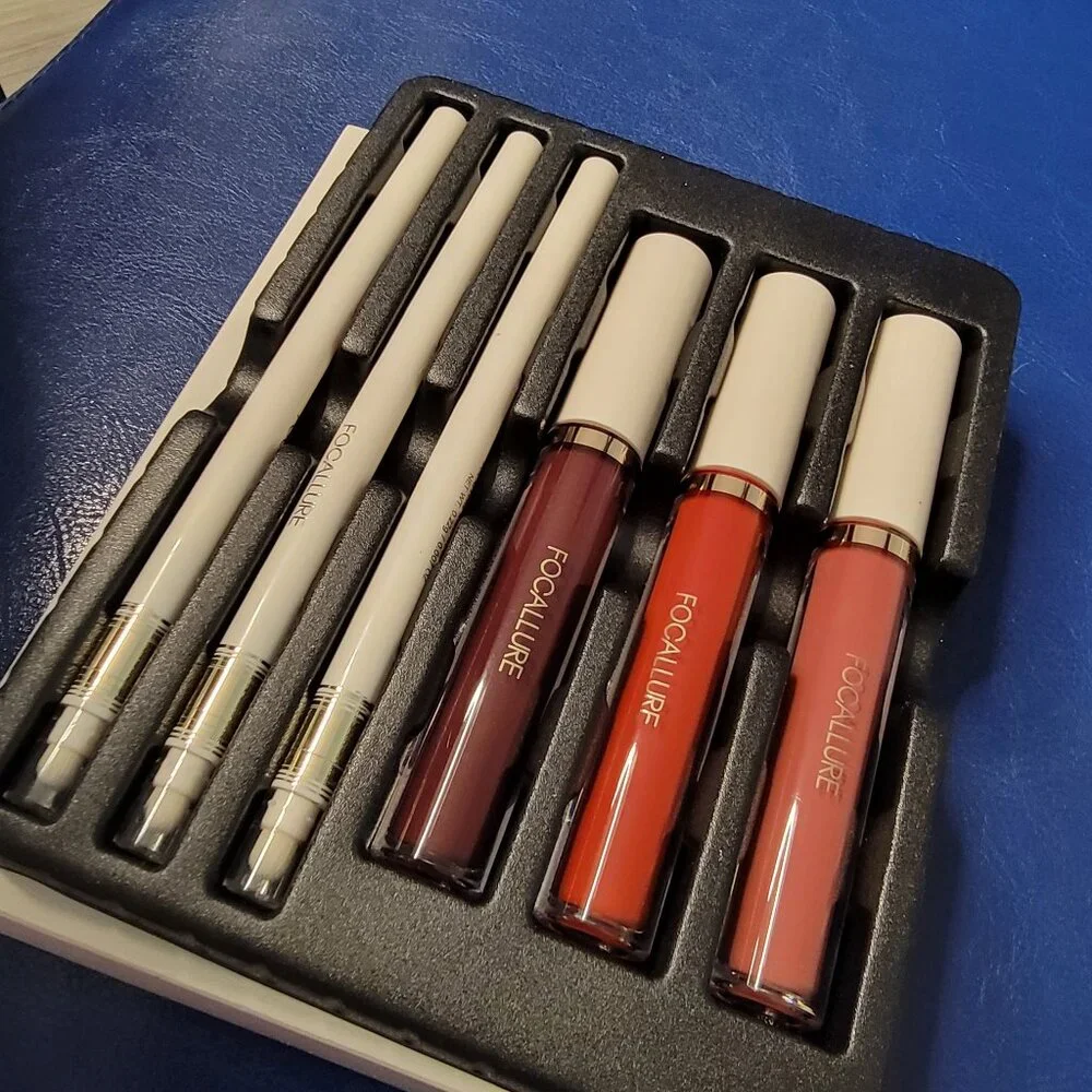 NEW 6Pcs Liquid Lipstick & Lip Liner Set